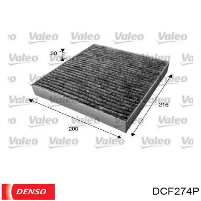 DCF274P Denso Внутрисалонный фильтр