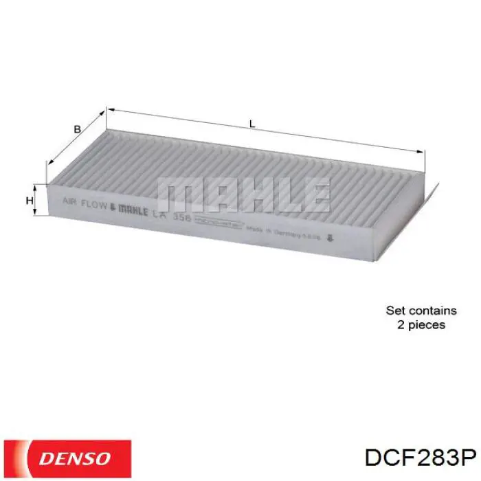 Фильтр воздушный отопителя Denso DCF283P цена, от 6.17 USD