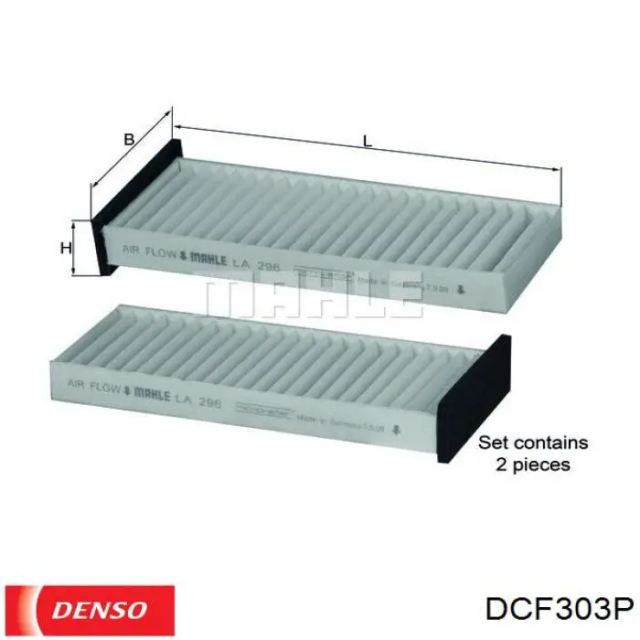 Фильтр воздушный отопителя Denso DCF303P цена, от 6.94 USD