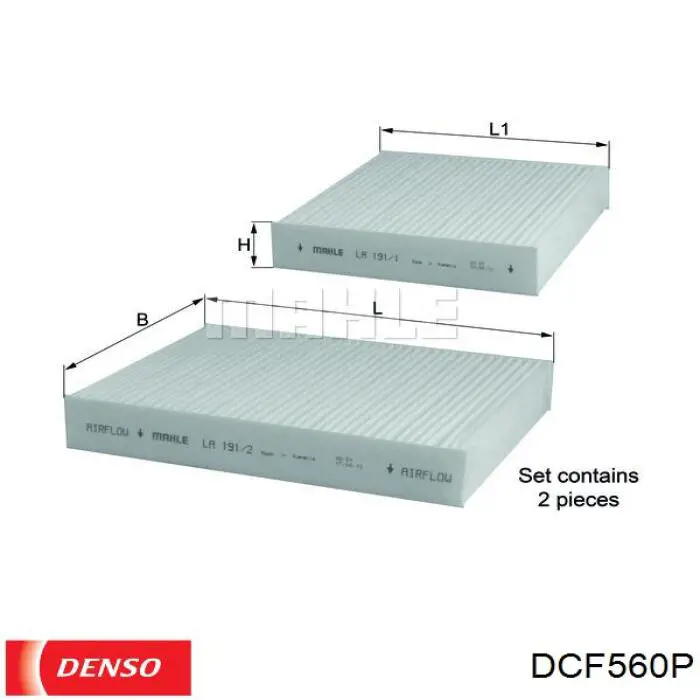Filtro de habitáculo DCF560P Denso