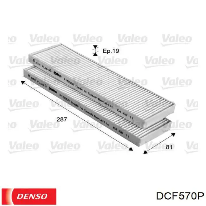 Фильтр воздушный отопителя Denso DCF570P цена, от 5.33 USD