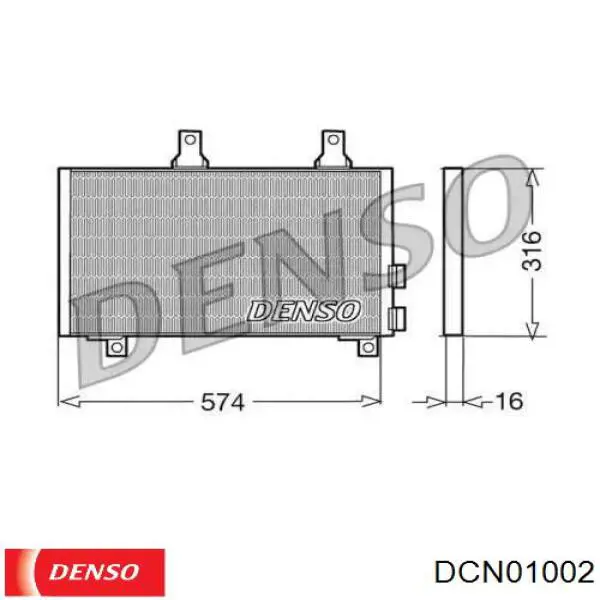 Радиатор кондиционера DCN01002 Denso