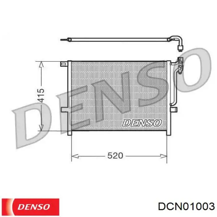 Радиатор кондиционера DCN01003 Denso