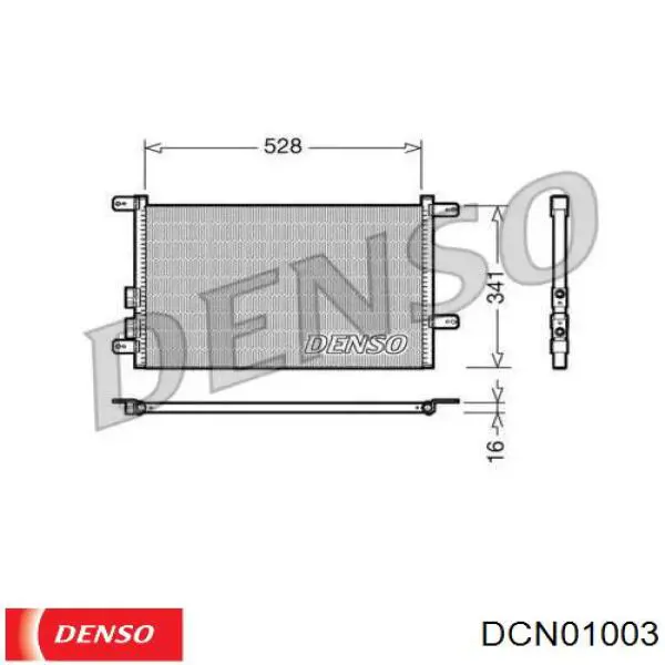 DCN01003 Denso радиатор кондиционера
