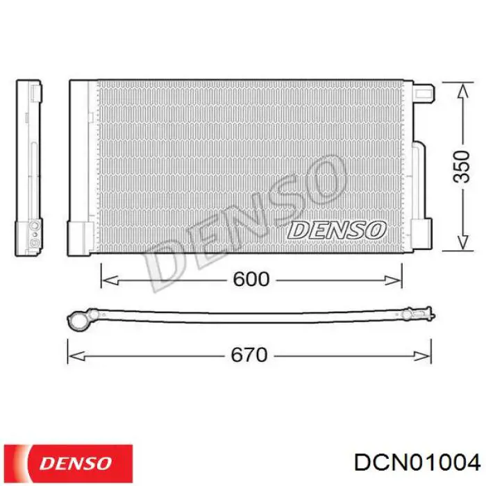 DCN01004 Denso radiador de aparelho de ar condicionado