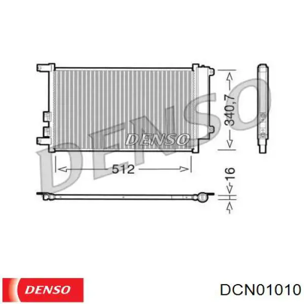 Радиатор кондиционера DCN01010 Denso