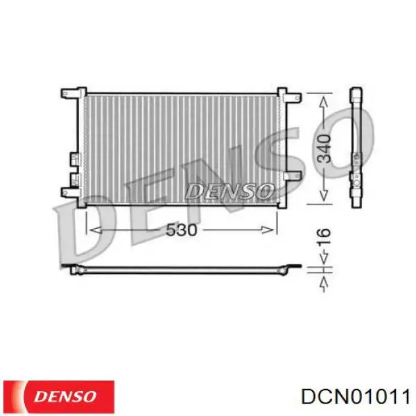 Радиатор кондиционера DCN01011 Denso