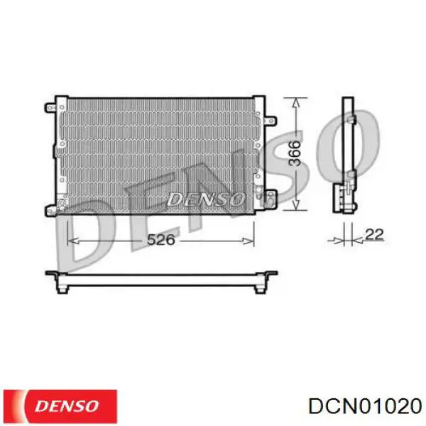 Радиатор кондиционера DCN01020 Denso