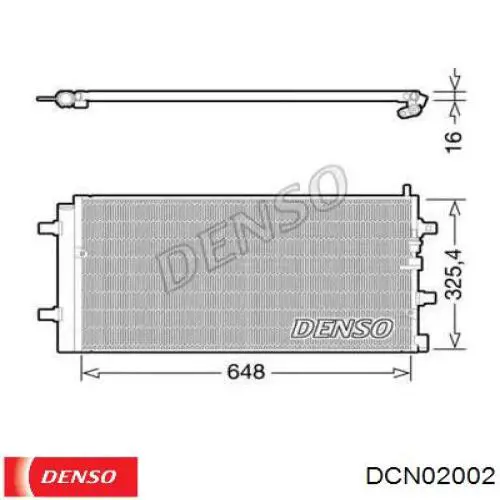 DCN02002 Denso радиатор кондиционера