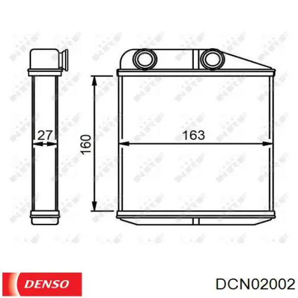 Радиатор охлаждения кондиционера Denso DCN02002