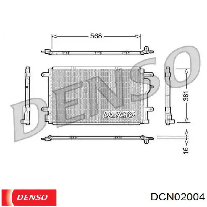 DCN02004 Denso радиатор кондиционера