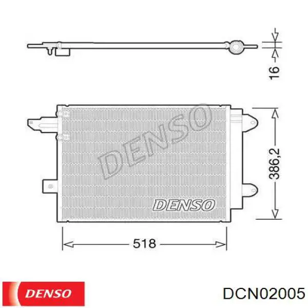 DCN02005 Denso радиатор кондиционера