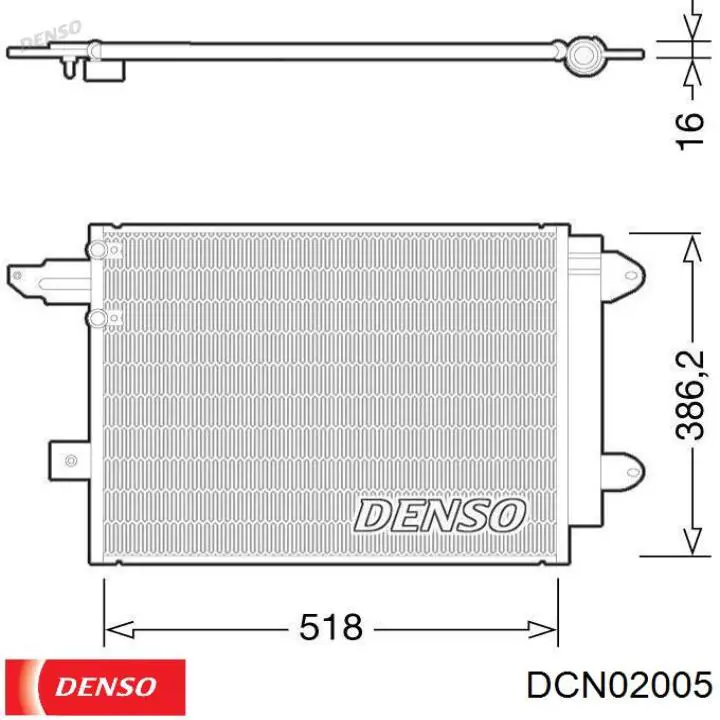 Купить DCN02005 Denso Радиатор системы охлаждения кондиционера