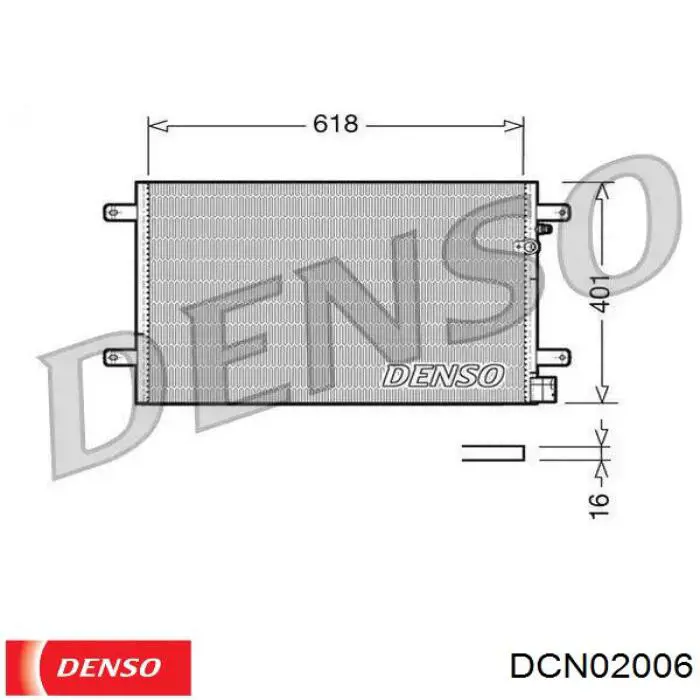 DCN02006 Denso радиатор кондиционера
