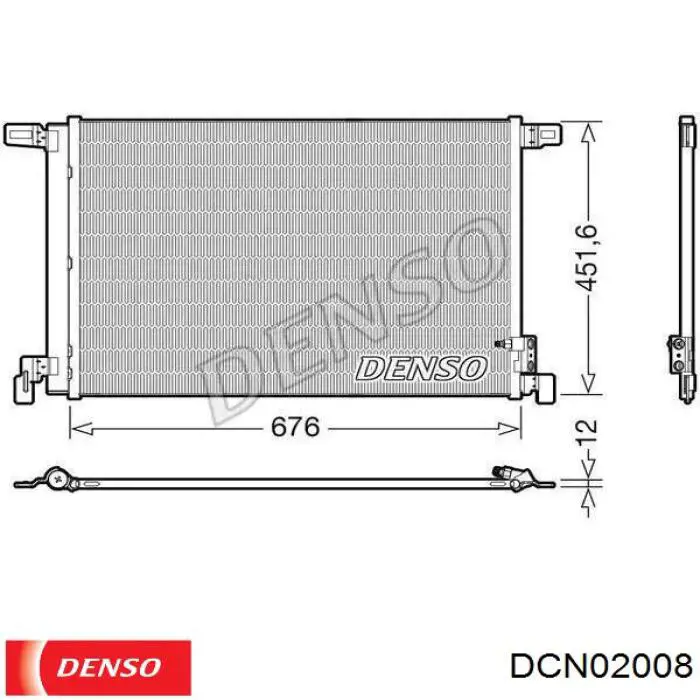 Радиатор кондиционера DCN02008 Denso