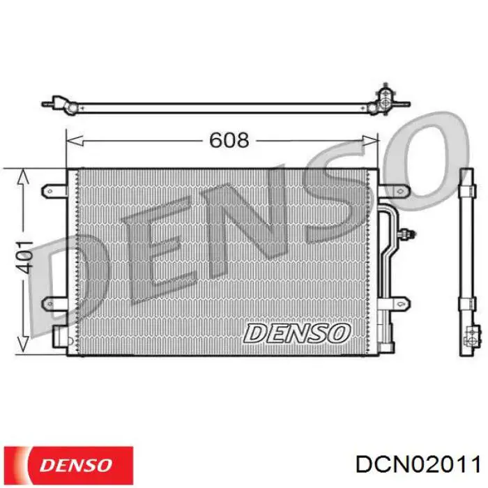 DCN02011 Denso радиатор кондиционера