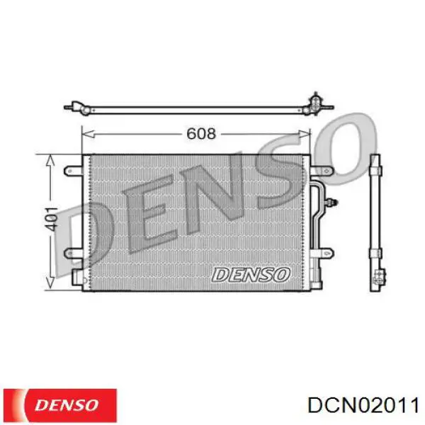 Condensador aire acondicionado DCN02011 Denso