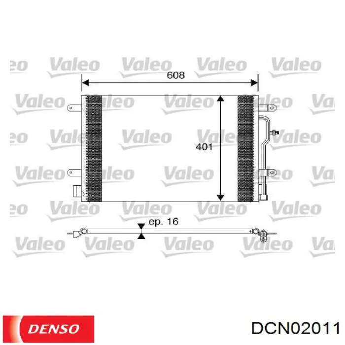 Конденсатор кондиционера Denso DCN02011 цена, от 63.35 USD
