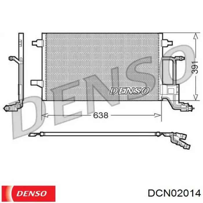 DCN02014 Denso радиатор кондиционера