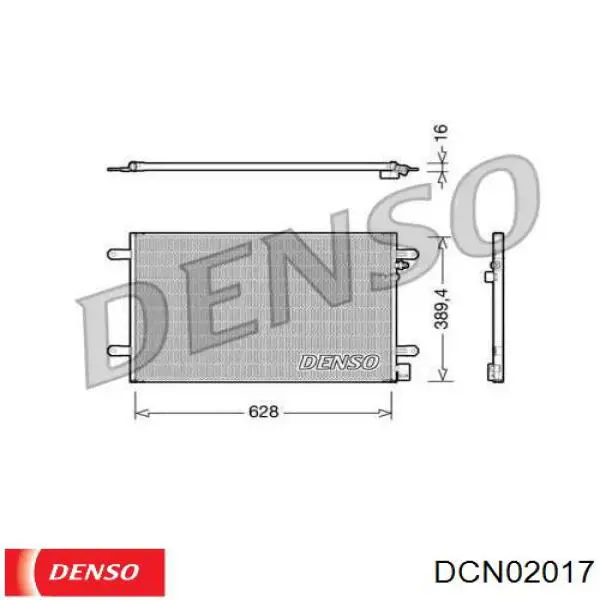 Радиатор кондиционера DCN02017 Denso