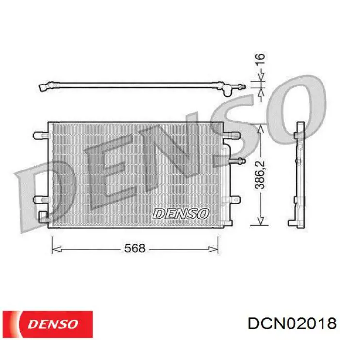 DCN02018 Denso радиатор кондиционера