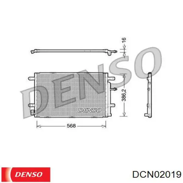 DCN02019 Denso радиатор кондиционера