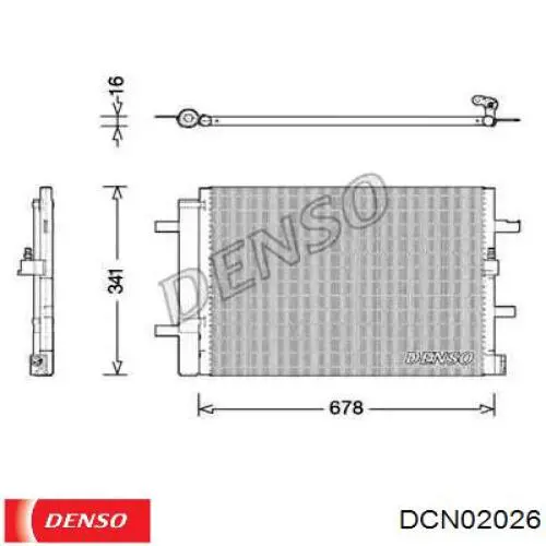 Радиатор кондиционера DCN02026 Denso