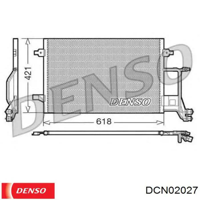 Радиатор кондиционера DCN02027 Denso
