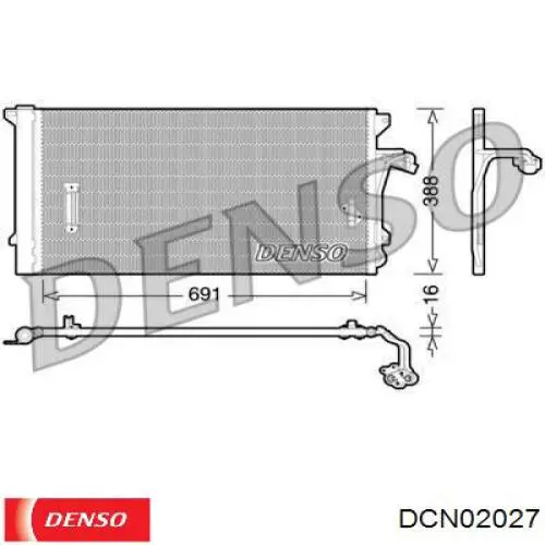 Конденсатор кондиционера Denso DCN02027 цена, от 165.47 USD