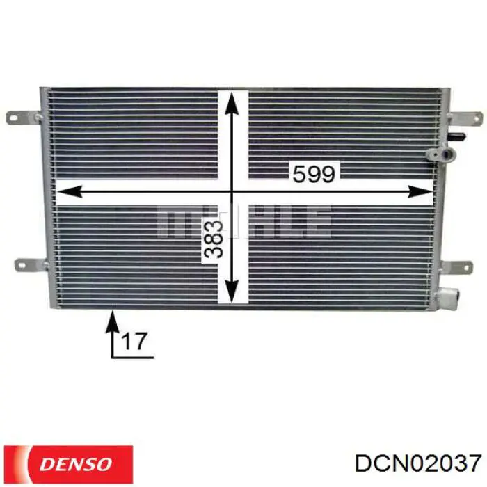 Конденсатор кондиционера Denso DCN02037 цена, от 82.47 USD