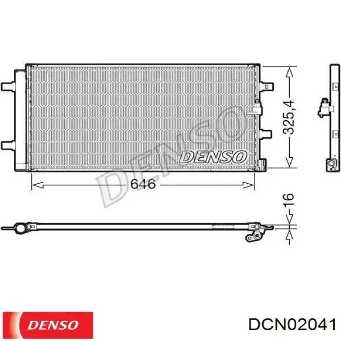 DCN02041 Denso радиатор кондиционера