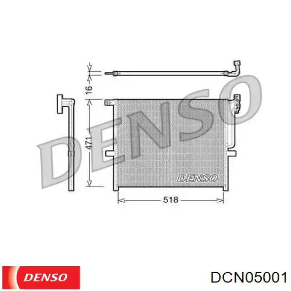 DCN05001 Denso радиатор кондиционера
