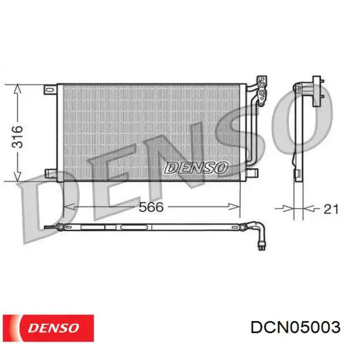 DCN05003 Denso радиатор кондиционера