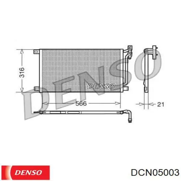 Конденсатор кондиционера Denso DCN05003 цена, от 100.31 USD