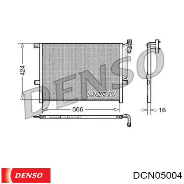 Радиатор кондиционера DCN05004 Denso