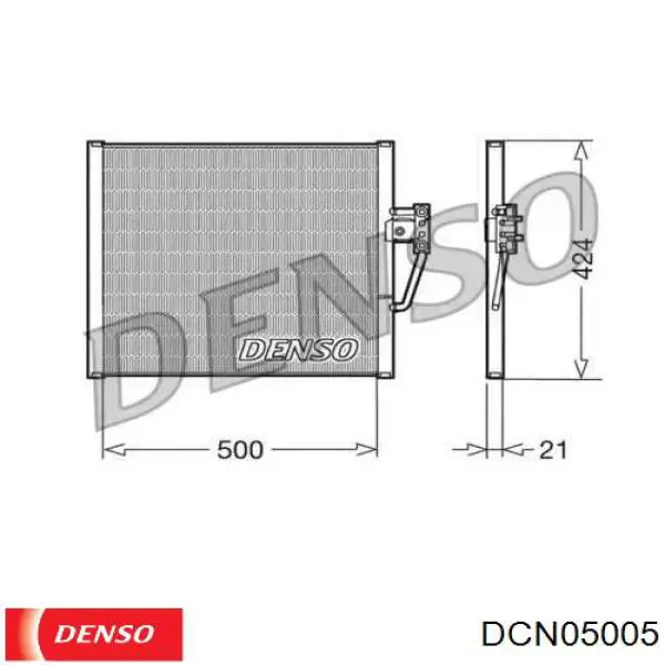 Радиатор кондиционера DCN05005 Denso