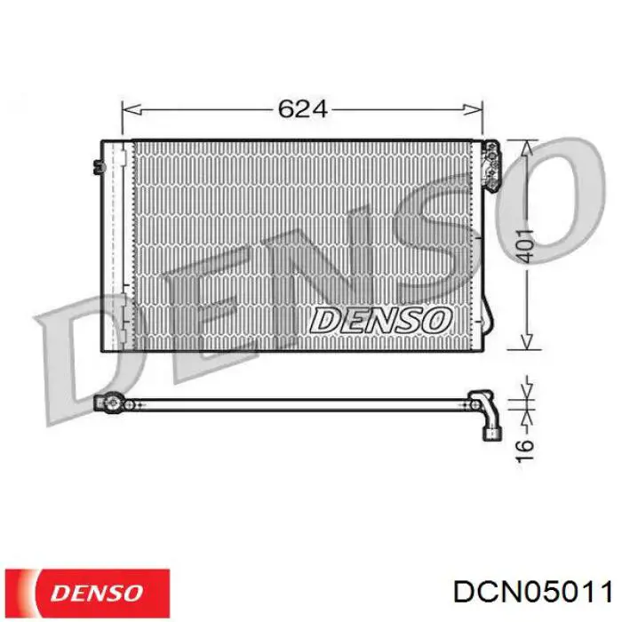 Радиатор кондиционера DCN05011 Denso