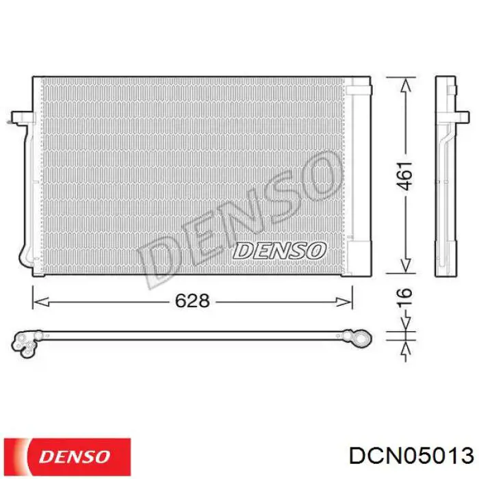 DCN05013 Denso radiador de aparelho de ar condicionado