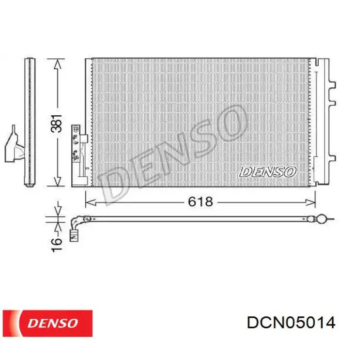 Радиатор кондиционера DCN05014 Denso