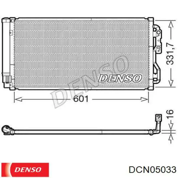 Радиатор кондиционера DCN05033 Denso