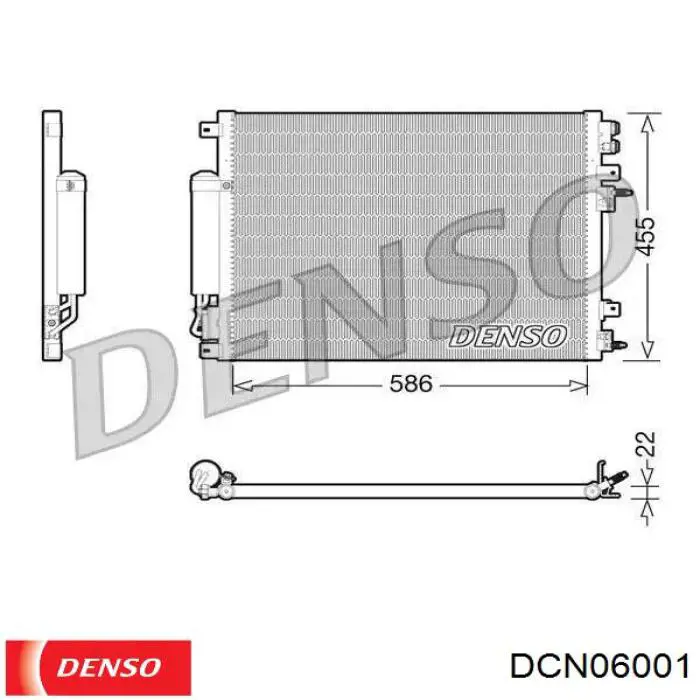 Радиатор кондиционера DCN06001 Denso