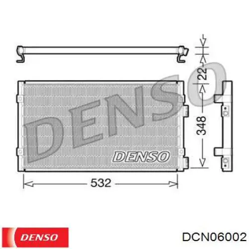 Радиатор кондиционера DCN06002 Denso