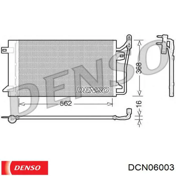 Радиатор кондиционера DCN06003 Denso