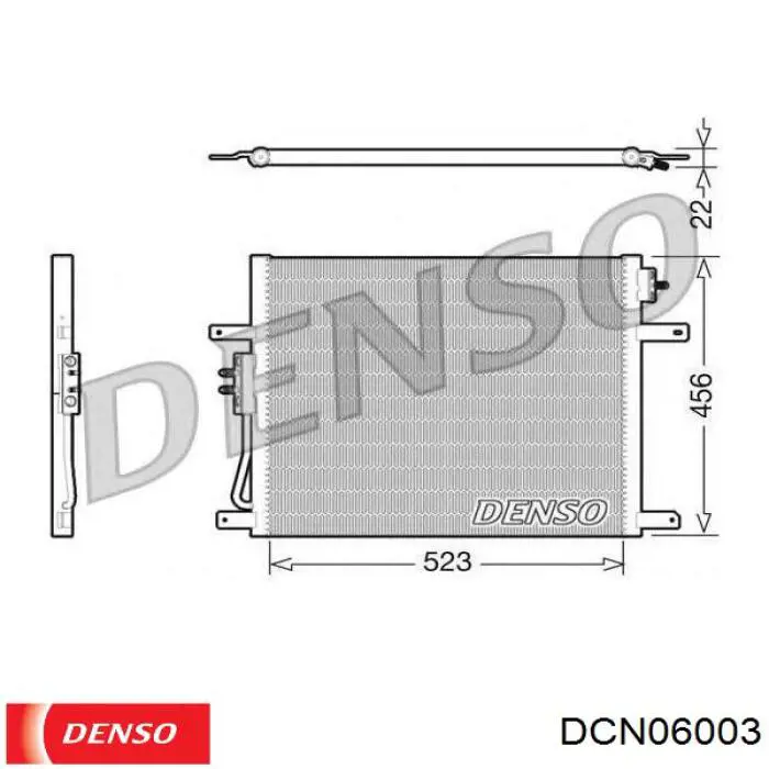 Радиатор охлаждения кондиционера Denso DCN06003