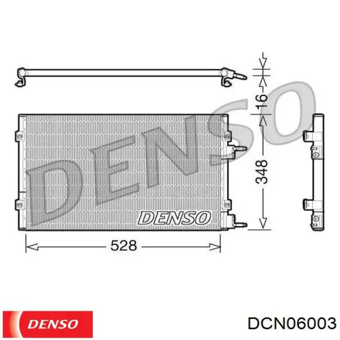 Купить DCN06003 Denso Радиатор системы охлаждения кондиционера