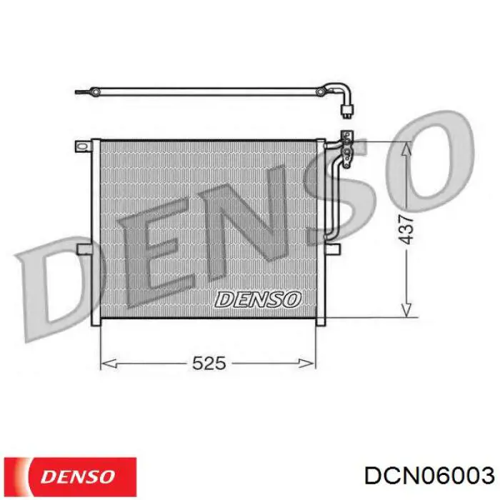 Купить DCN06003 Denso Радиатор системы охлаждения кондиционера