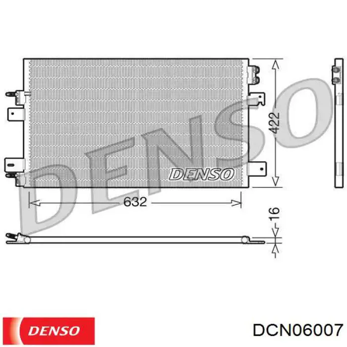 DCN06007 Denso радиатор кондиционера
