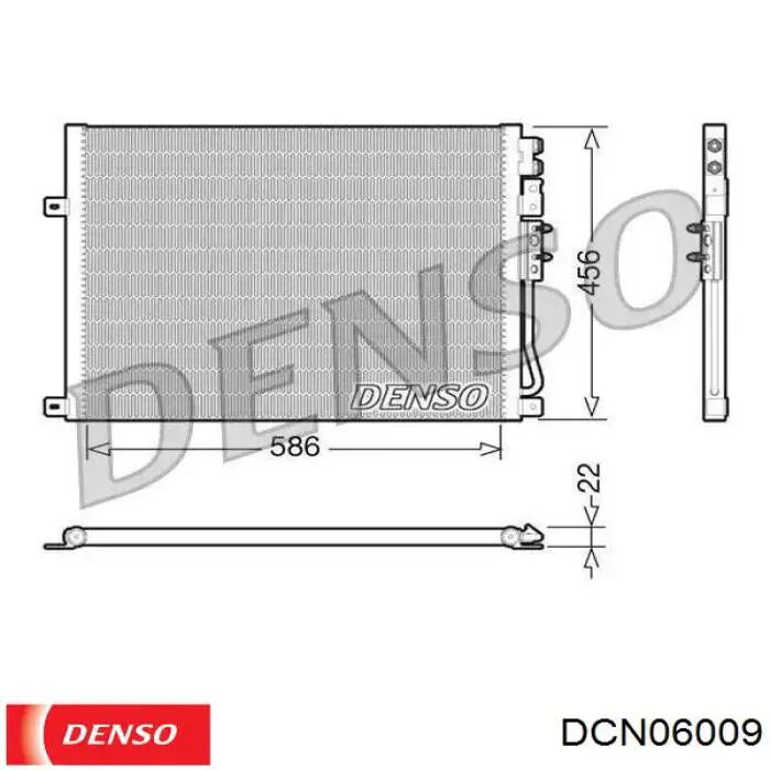 DCN06009 Denso радиатор кондиционера