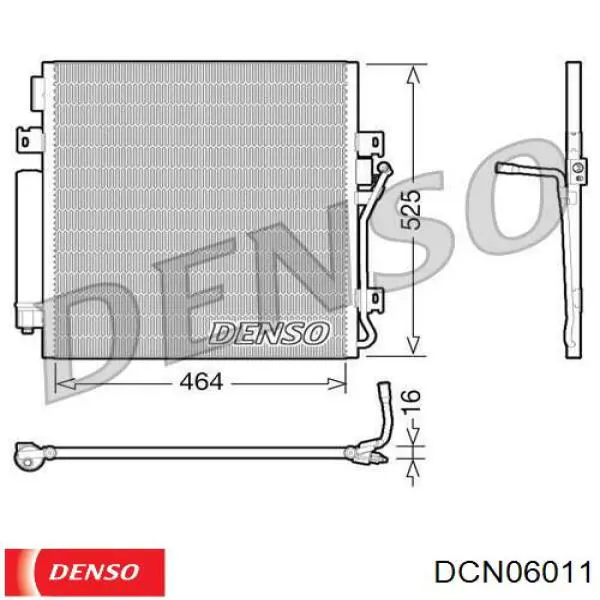 DCN06011 Denso радиатор кондиционера