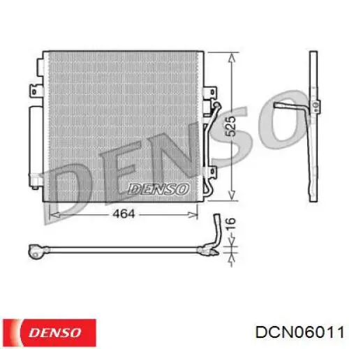 Купить DCN06011 Denso Радиатор системы охлаждения кондиционера